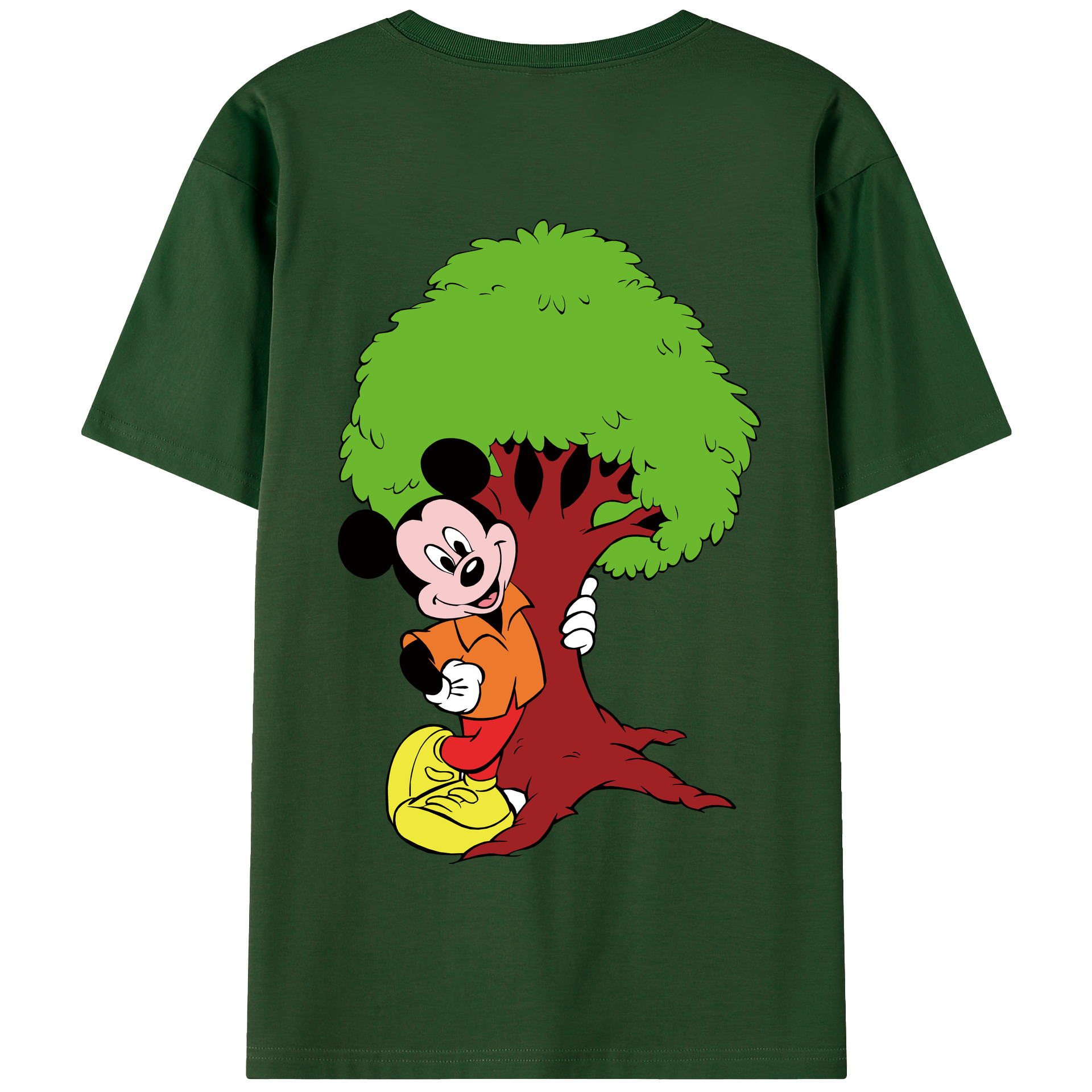 （画像用） ミッキーマウス Mickey Mouse 綿100％半袖Tシャツ（背面プリント）